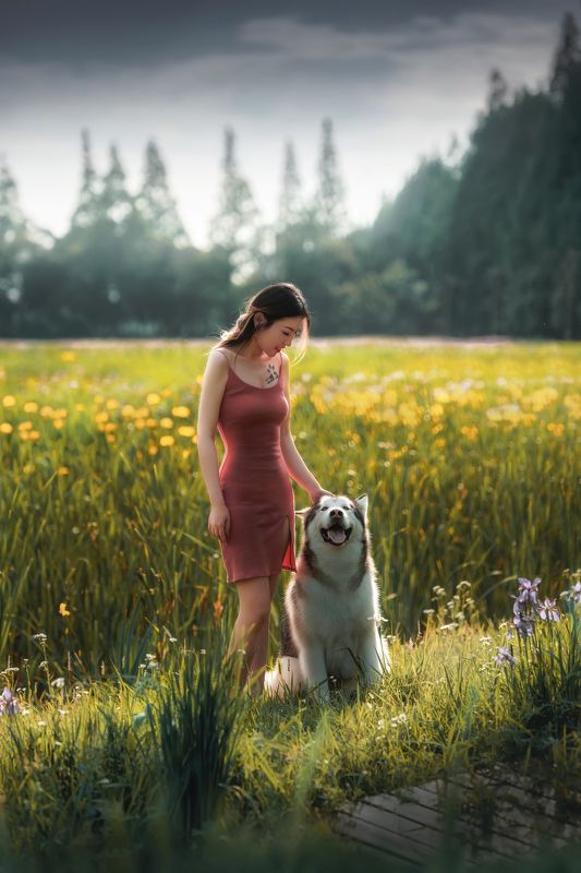 人像 人宠 宠物 动物 萌宠 田园人宠photo preview