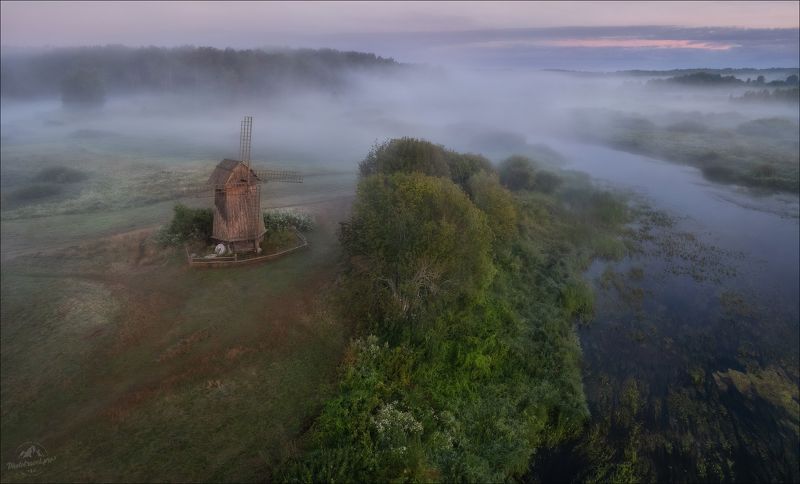 пушкинские горы, псковская область, пушкин, пушкиногорье, михайловское, тригорское, петровское, фототур в пушкинские горы, мельница, река сороть Утро над Соротьюphoto preview