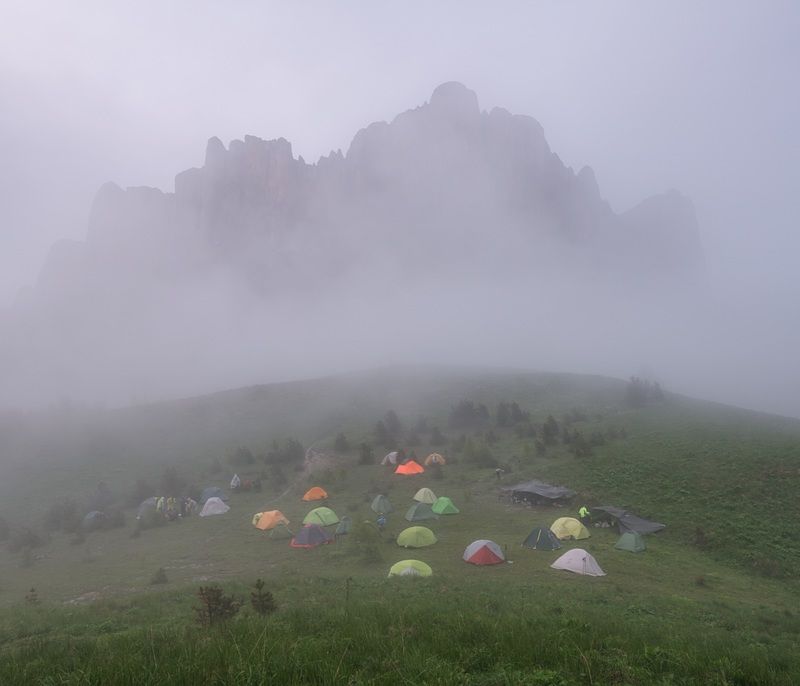 западный кавказ, природный парк большой тхач Будни туристаphoto preview