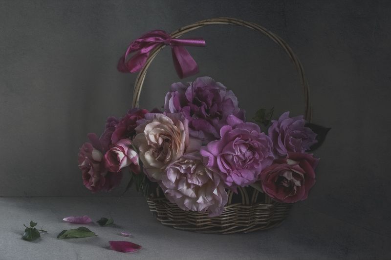 цветы, розы, корзина Розыphoto preview