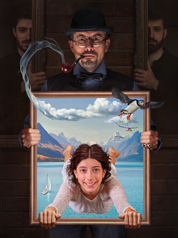 семья портрет сюрреализм Family Portraitphoto preview