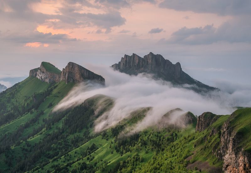 западный кавкащ, природный парк, большой тхач Про облакаphoto preview