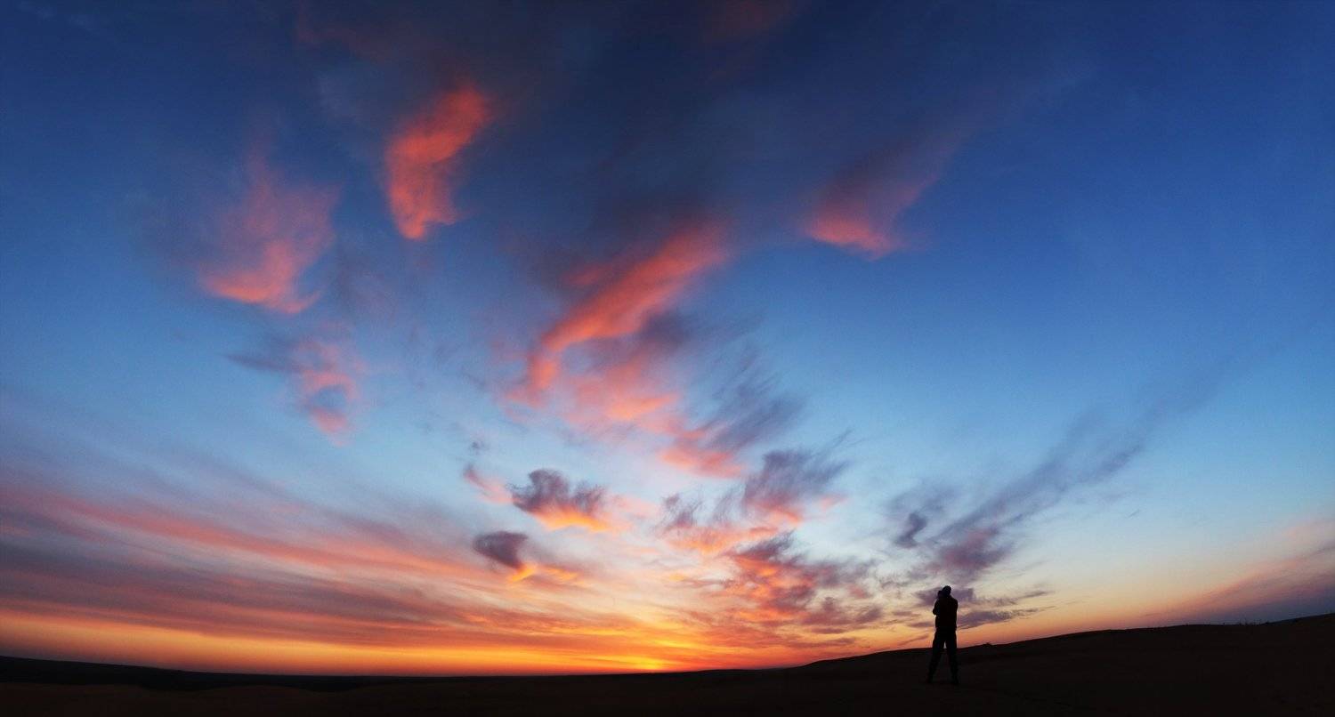 рассвет, калмыкия, барханы, россия, путешествия, панорама, небо, muscka