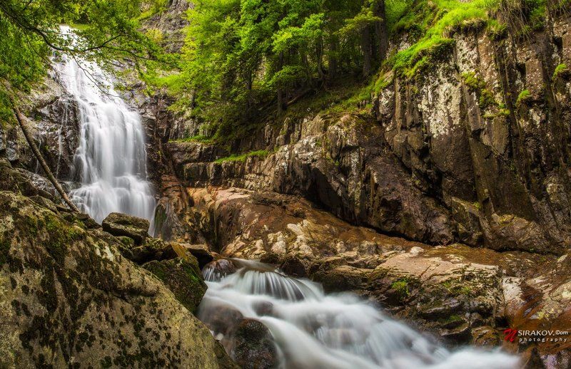 waterfall, spring, forest, mountain, rock, water, trees, landscape The Orpheus Waterfallphoto preview