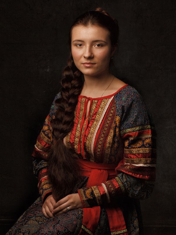 русская,russia,девушка,волосы,коса,girl,portrait,портрет,art Mona Lisa Smilephoto preview