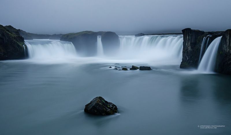 Iceland, Godafoss, waterfall, water, God, stones, rocks, landscape Godafossphoto preview