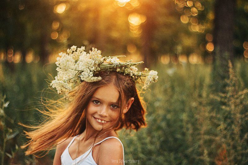 дети, девочка, поле, природа, цветы, закат, бохо Ода беззаботному детствуphoto preview