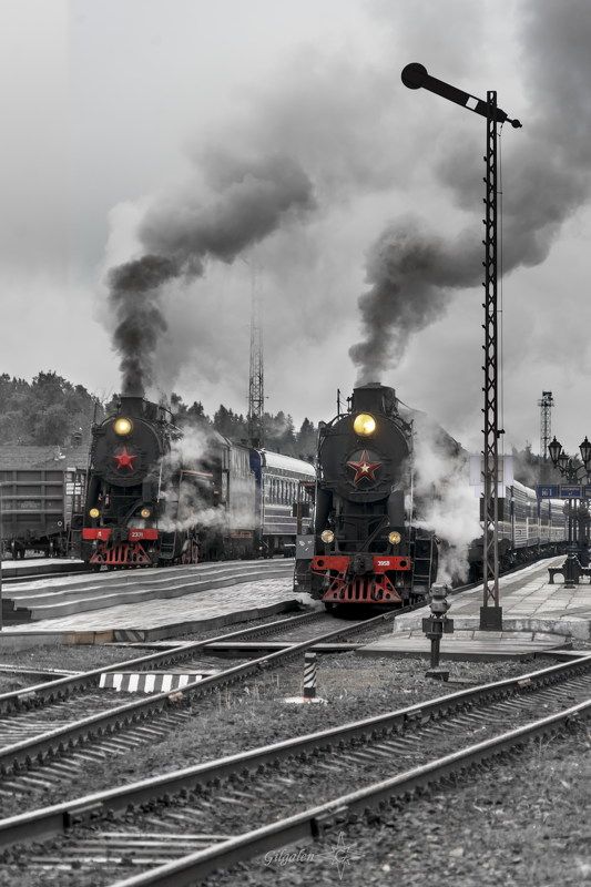 паровоз Заповедник минувшей эпохи (серия). Перед отправлением.photo preview