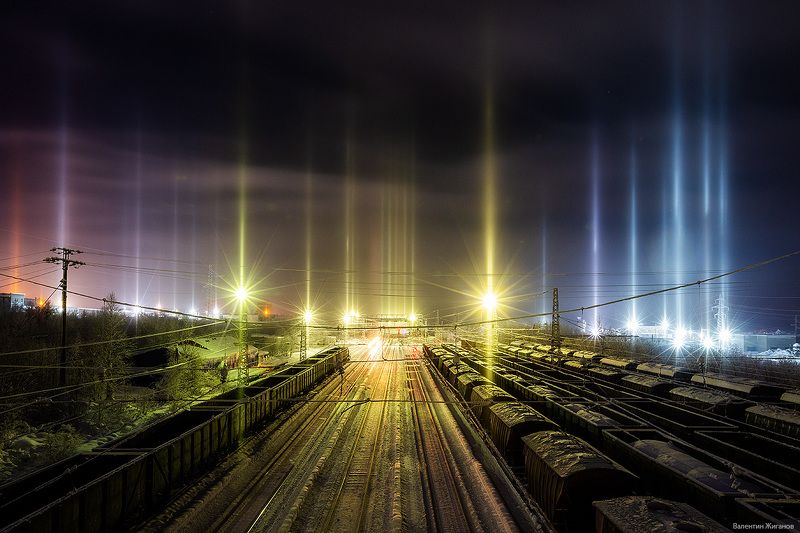 Железная дорога, мороз Грузовая станцияphoto preview