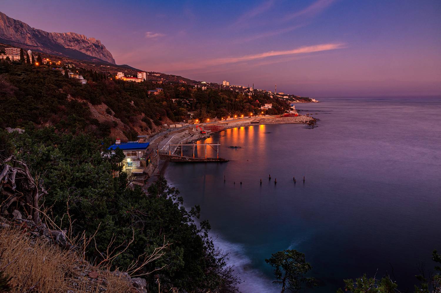 Южный берег зимой. Автор: Владимир Баранов закат море скалы Крым Симеиз , Владимир Баранов