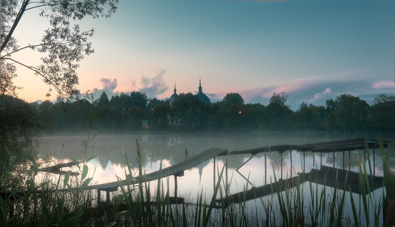 закат на прудуphoto preview