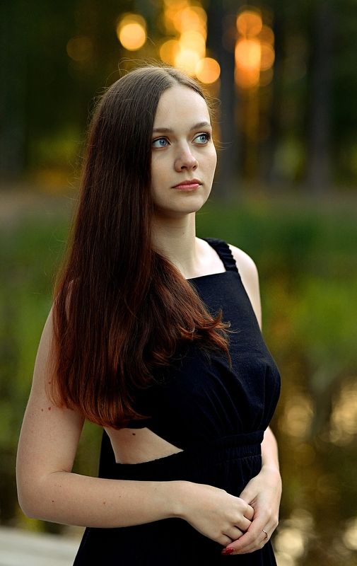 Sunrise, Girl, Blue eyes На рассветеphoto preview