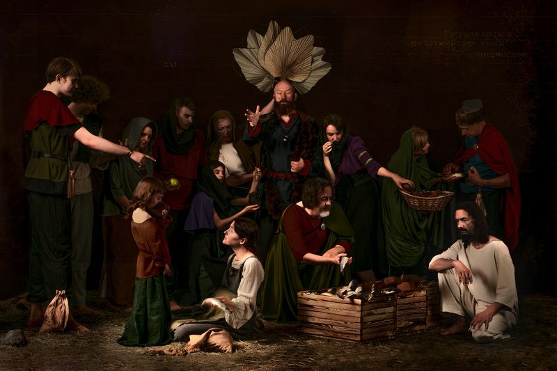 portait. fine art, color Толпа и добродетель photo preview