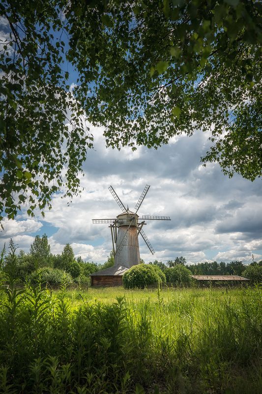 мельница, лето, пейзаж Старая мельницаphoto preview