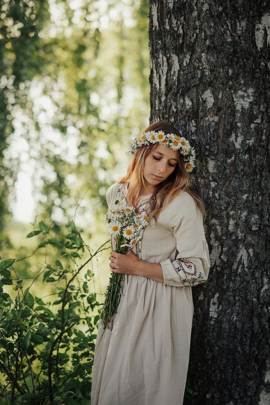 иван купала девушки венки ромашки букеты цветов Портреты для прекрасных девушек фото превью