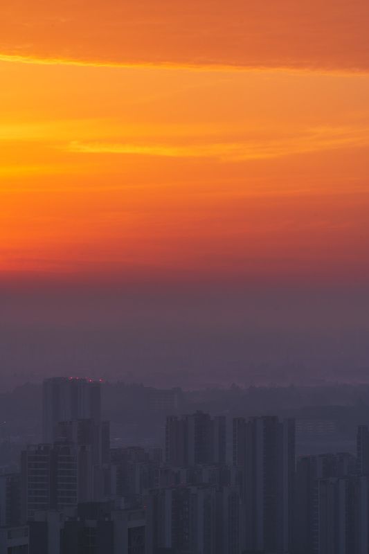 city sunrise photography, urban skyline at sunrise, sunrise over cityscape, vibrant city sunrise, urban sunrise colors, sunrise cityscape view, city skyline at dawn, morning cityscape panorama, colorful sunrise urban scene, sunrise reflections in city, ur Misty Dawn Metropolis: A Colorful Urban Awakeningphoto preview