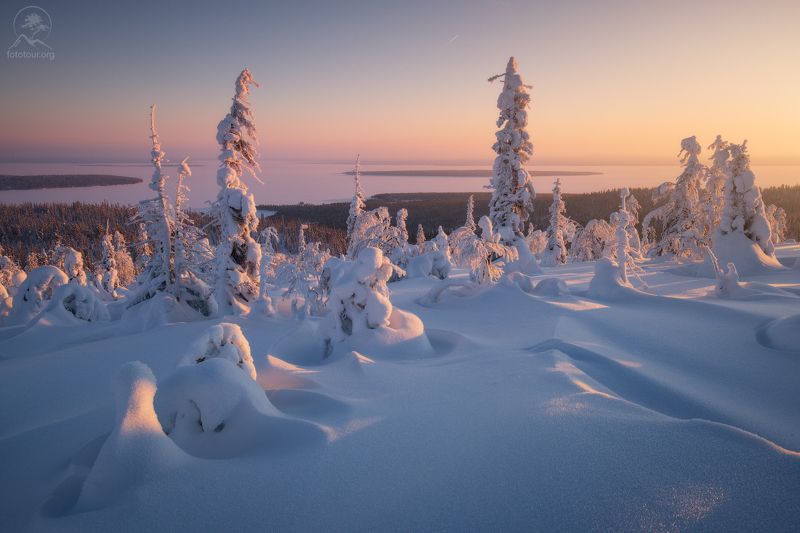сопки, кольский, хибины, зима, фототур на кольский, мурманская область, закат Вершины безмятежно спят фото превью
