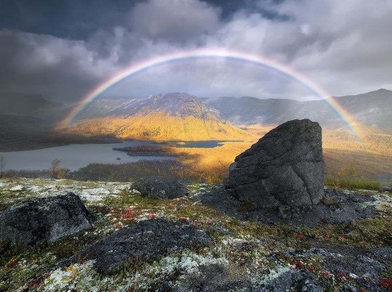кольский, мурманская, хибины, вудъявр, радуга, осень, озеро Радуга над Малым Вудъявромphoto preview
