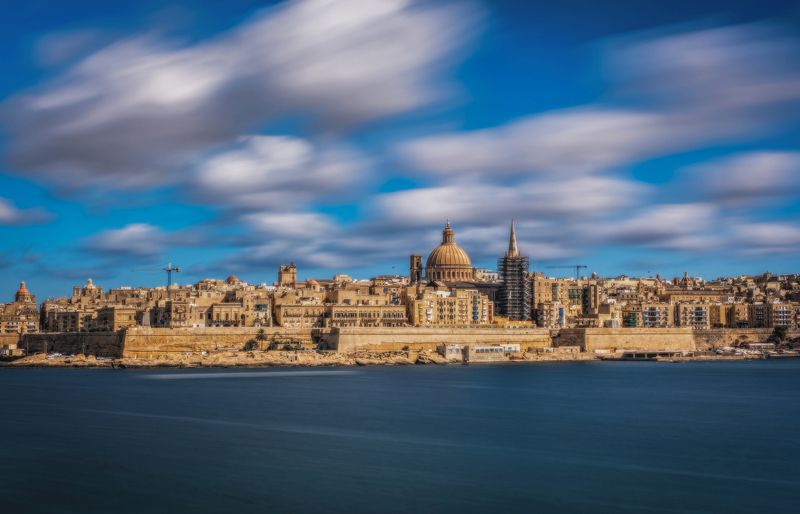 malta, water, mediterranean sea, sea, long exposure, island, june, summer, city, valletta, sliema, buildings, мальта, валлетта, слима, средиземное, длинная выдержка, город, остров, море Hurrying clouds over Vallettaphoto preview