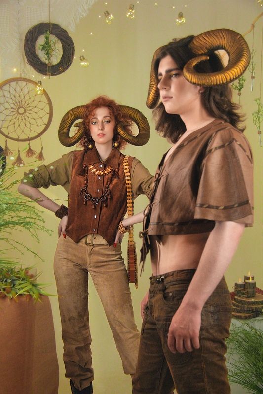 Рога, кантри, фэшн, пара  Знак зодиака Овен photo preview