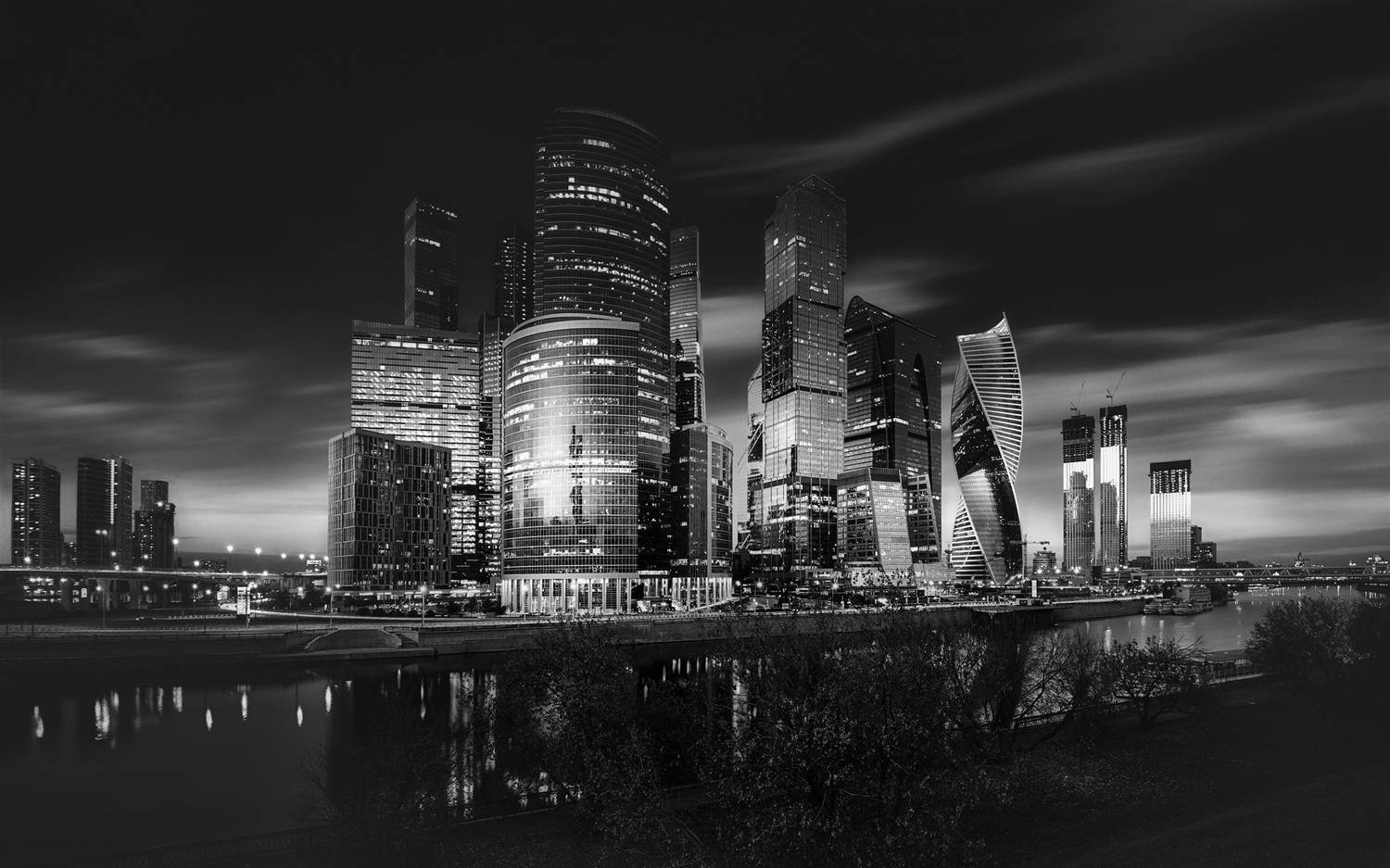 ночь, москва-сити, Валерий Вождаев