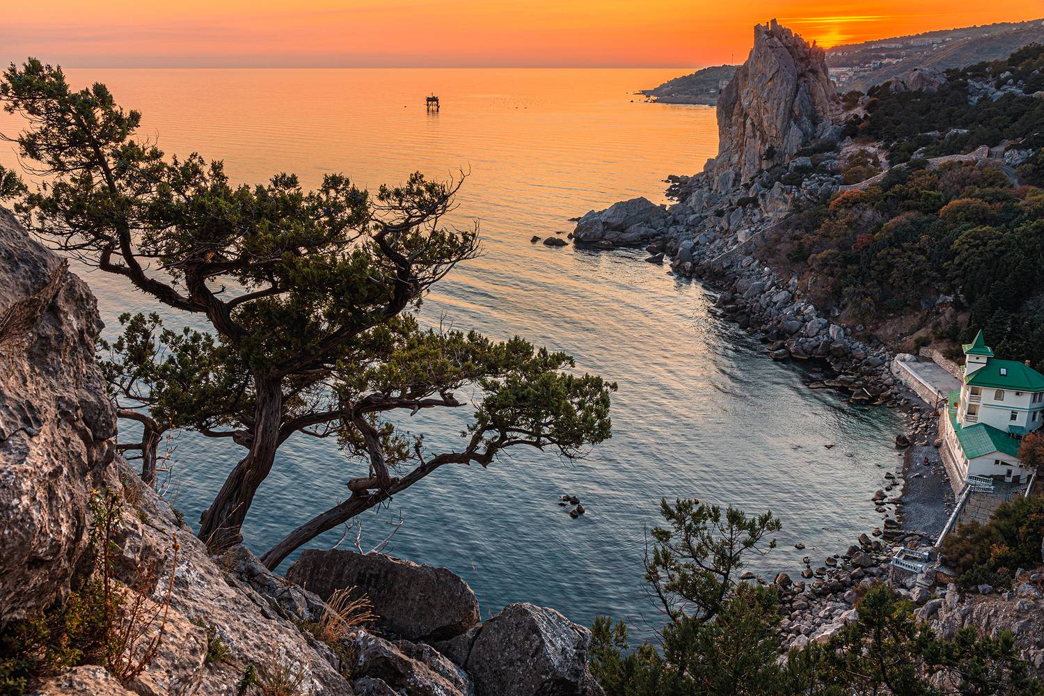 закат море скалы Крым Симеиз , Владимир Баранов