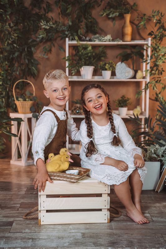 Дети, утята , детская фотосессия , проекты , фотосессия с утятами , проекты с утятами \