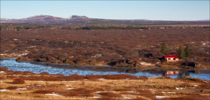 Исландия пейзаж тундра река Исландская тундра.photo preview