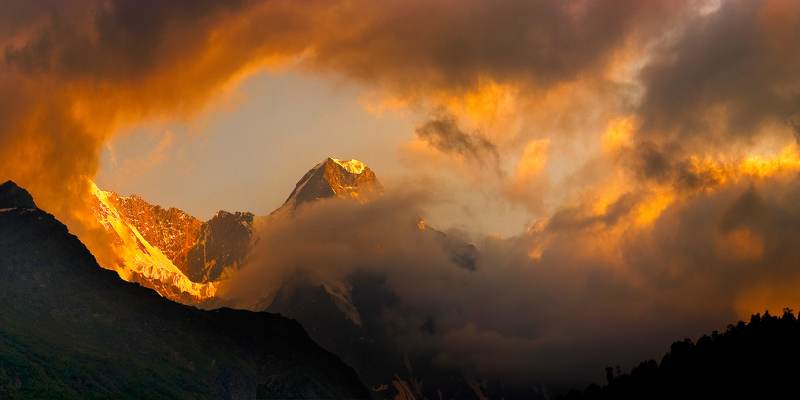 приэльбрусье, горы, закат небесные игры светомphoto preview