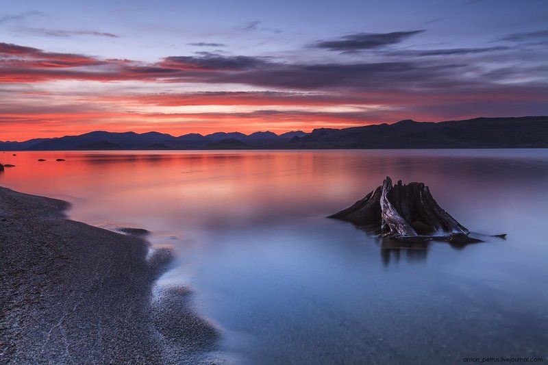 алтай, горы, закат, монголия, озеро, отражение Дзен фото превью