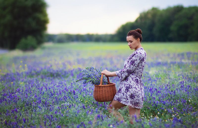 #beautiful girl #blue flowers #f Olesyaphoto preview