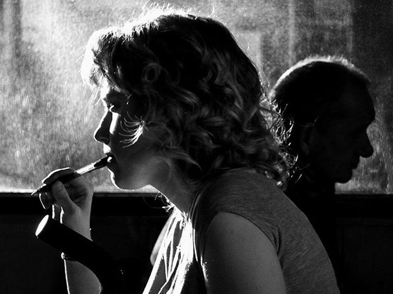 двое, кафе, мужчина, женщина Double Portraitphoto preview