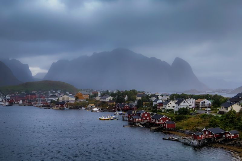 норвегия,рейне,лофотены Туман в Рейнеphoto preview