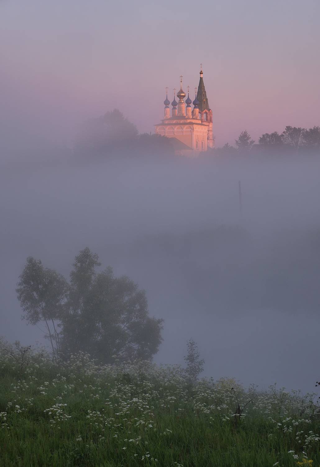дунилово,горицы,рассвет,утро,небо,краски,лето,архитектура,храмы,церкви, Горшков Игорь