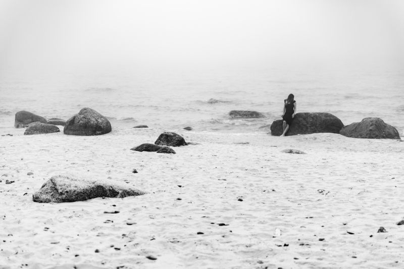 чб, черно-белая фотография, море, туман, балтика, женский портрет, монохром, mist, fog, ostsee, baltica, sea, sea coast, shore, woman, woman portrait, people, bnw, bw. monochrome,, black and white, ***photo preview
