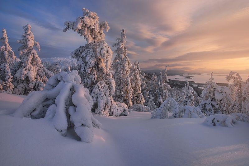 кольский, мурманская, кандалакша, зима, снег, горы, залив Пейзажи Кандалакшиphoto preview