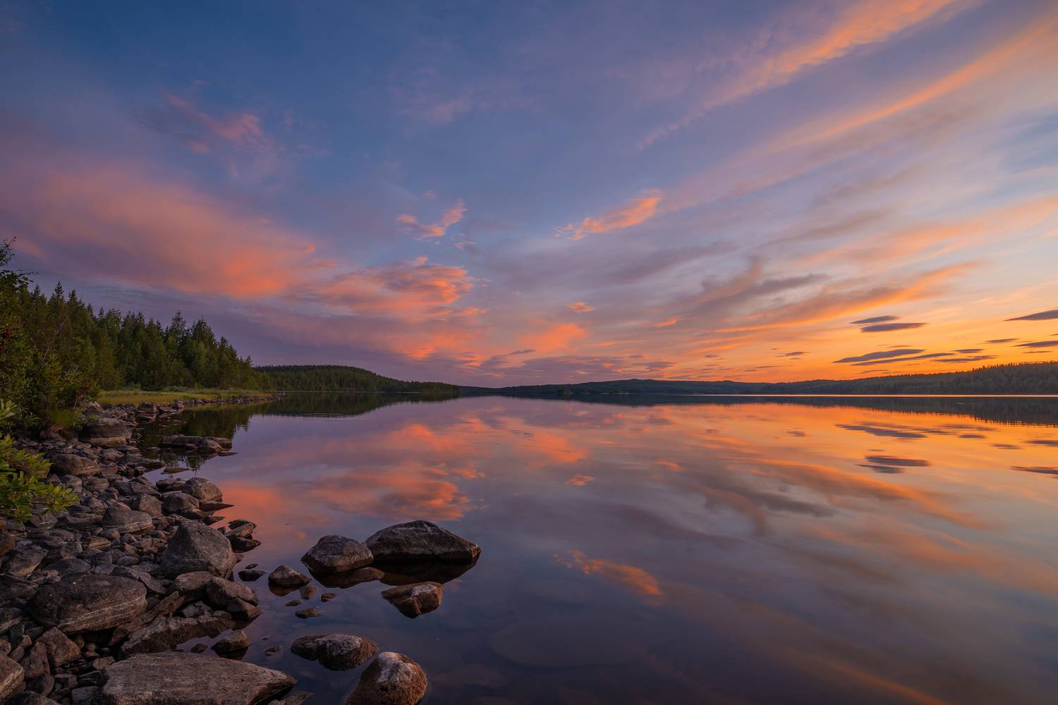 Закат-Рассвет. Север.. Автор: Роман Горячий ингозеро, лето. закат, рассвет, апатиты, север, заполярье, кольский,, Роман Горячий