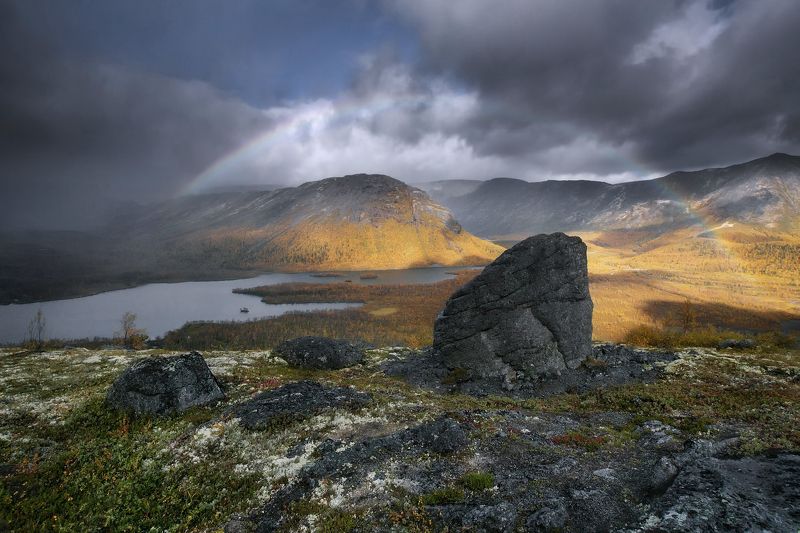 кольский, мурманская, хибины, вудъявр, радуга, осень, озеро Радуга над Малым Вудъявром (часть 2)photo preview