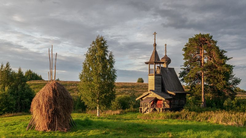 вечер глазово часовня север Летний вечер в Глазово.photo preview