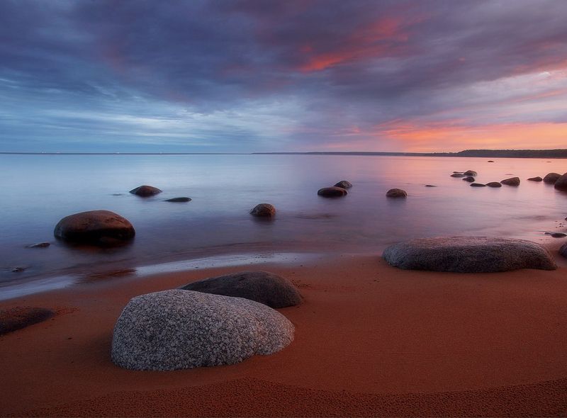 ленинградская, залив, финский, закат, море Финский заливphoto preview