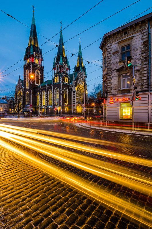 львов, храм, костел, церковь, готика, город, архитектура, architecture, church, gotic, lwow Храм святой Ольги и Елизаветыphoto preview