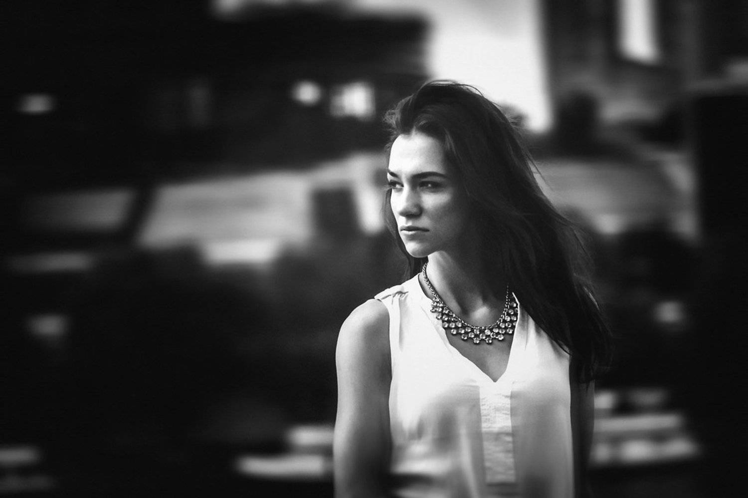 Where are you.... Автор: Андрей Лободин Beautiful, Beauty, Black & white, Bw, Emotion, Face, Girl, Light, Moscow, Nikon, People, Portrait, Андрей Лободин
