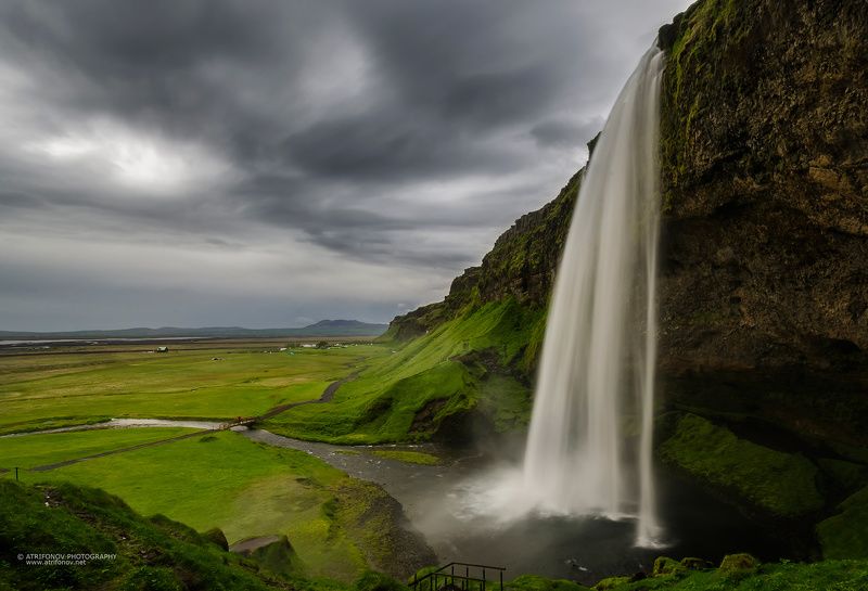 Iceland, Seljalandsfoss, waterfall, water, landscape, summer, midnight sun, rocks, South, Seljalandsfossphoto preview