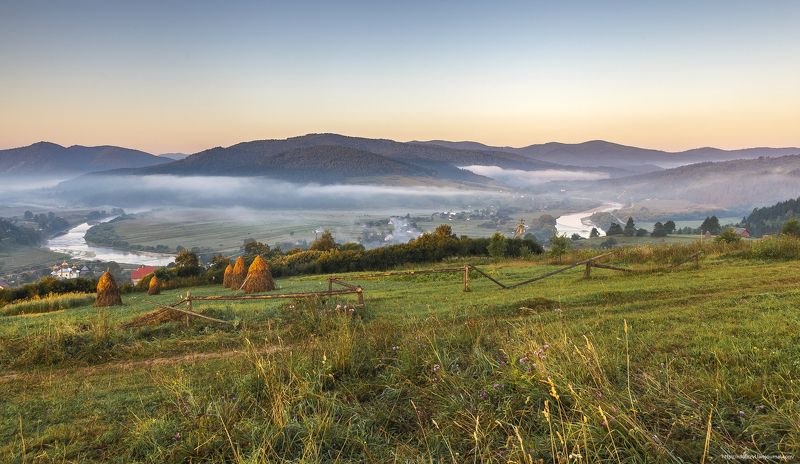 утро, рассвет, туман, Западная Украина, карпаты Карпатские туманы.photo preview