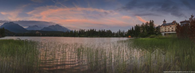 lightroom, naumenkophotographer, photoshop, ptgui, sony 28 mm 2.0, sony a7r, вага, высокие татры, словакия, штребске плесо, горы, камни, курорт, озеро, панорама, пейзаж, путешествие, фотография, фотопоход Словакия. Высокие Татры. Штребске Плесо на закате.photo preview