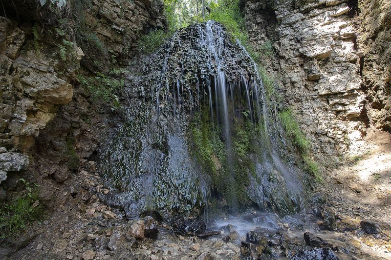 водопад, овраг, берег реки немда, лето Хрустальные струи водопадаphoto preview
