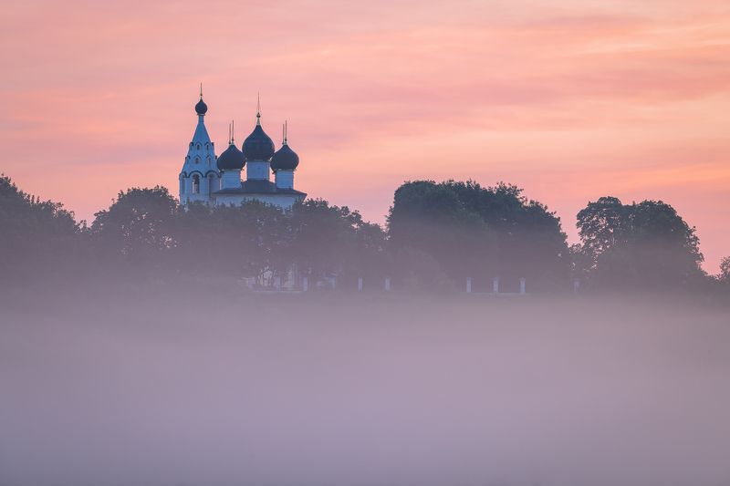 туман природа церковь храм утро пейзаж temple church fog morning nature landscape В тумане.photo preview