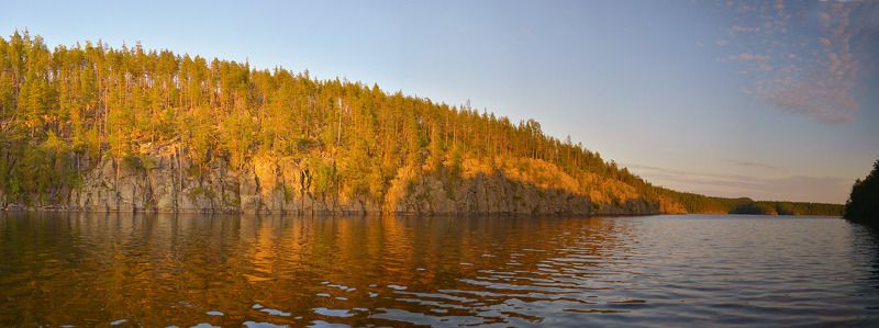 скалы, онего, уницкая губа, закат Вдоль обрываphoto preview