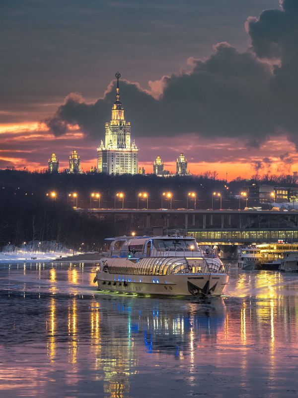 Москва, Закат, Зима, Воробьевы горы Воробьевы горыphoto preview