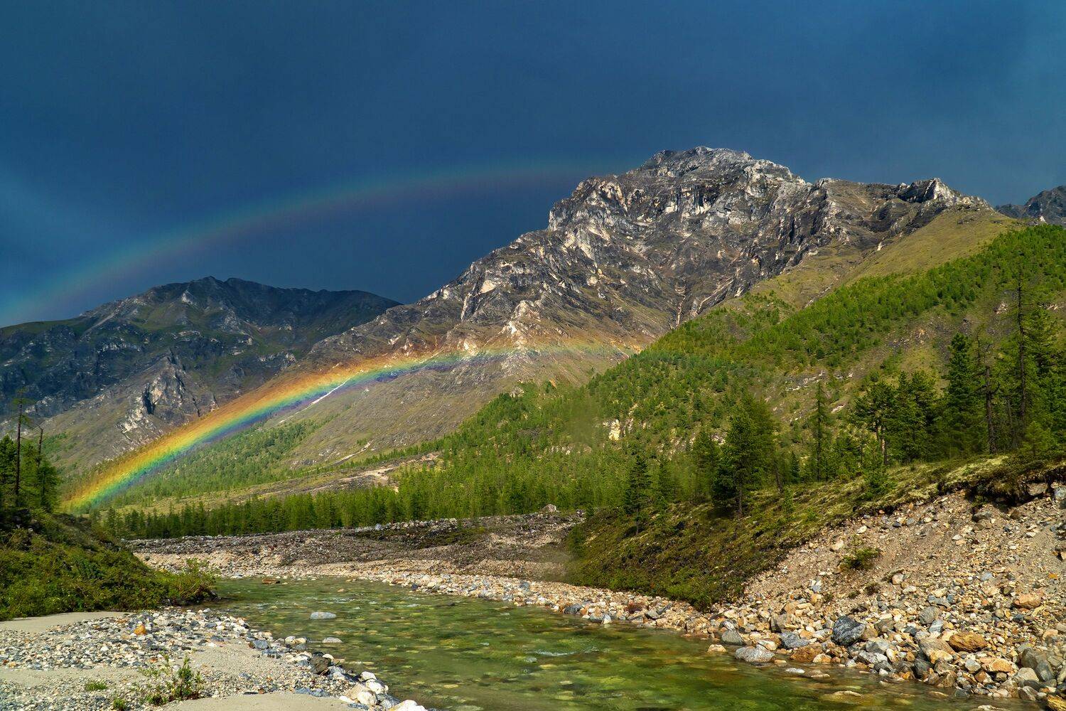саяны, тункинские гольцы, ара-ошей, радуга, Тильпунов Михаил